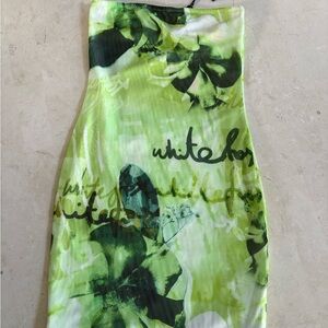 White Fox Boutique Green Strapless Dress